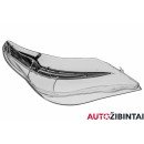 BMW 5 Series Touring (E61) Priekinio žibinto stiklas su LED juosta (162395)